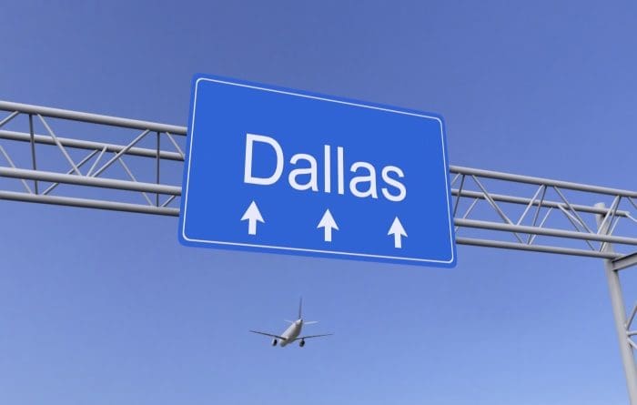 Dallas Road Trip Highway Sign
