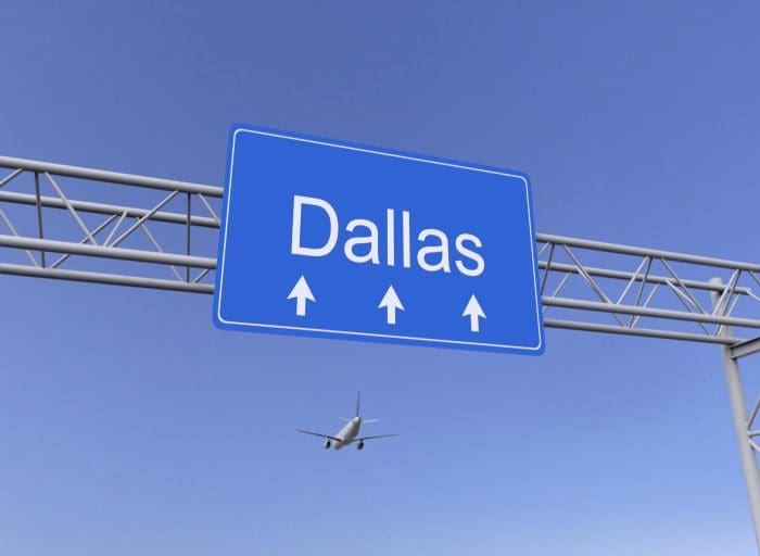 Dallas Road Trip Highway Sign