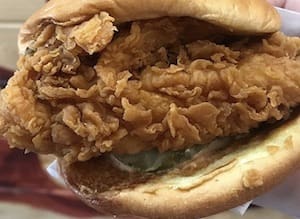 Infamous Popeyes Spicy Chicken Sandwich
