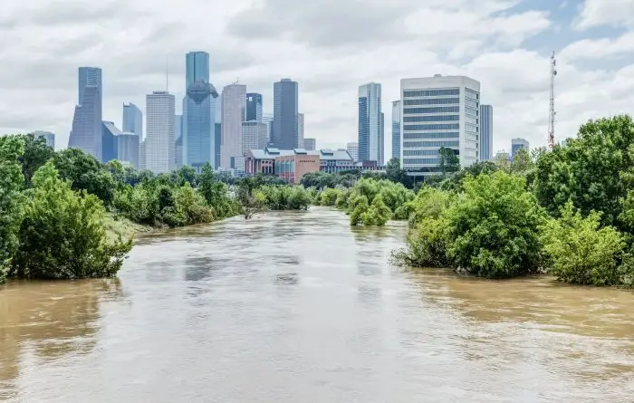 Downtown Houston Texas Flooding
