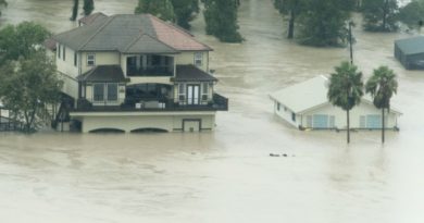 Texas House flooding during Hurricane