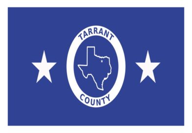 Tarrant County Flag Logo Blue and White