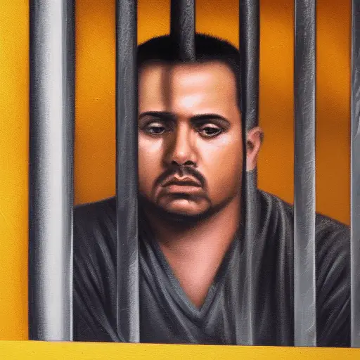 An artists impression of an inmate at bexar county jail