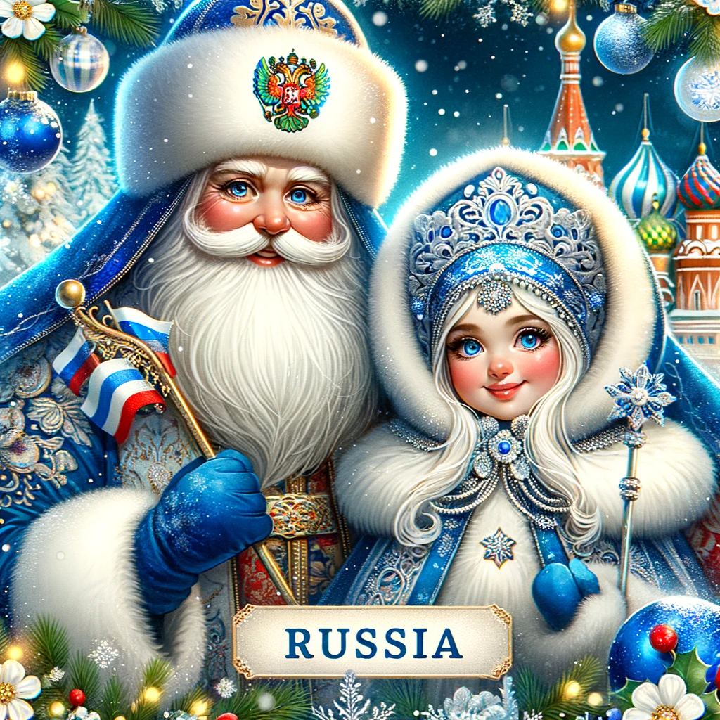 Ded Moroz and his granddaughter Snegurochka are central to Russian Christmas.