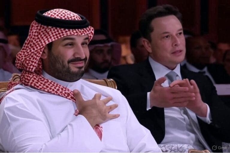 MOHAMMED BIN SALMAN AND ELON MUSK